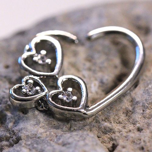 316L Stainless Steel Love in the Air Heart Cartilage Earring