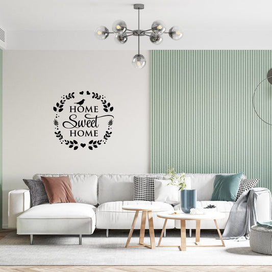 Decor - Home Sweet Home Removable Vinyl Wall Decal - Easy Peel and Stick Wall Art