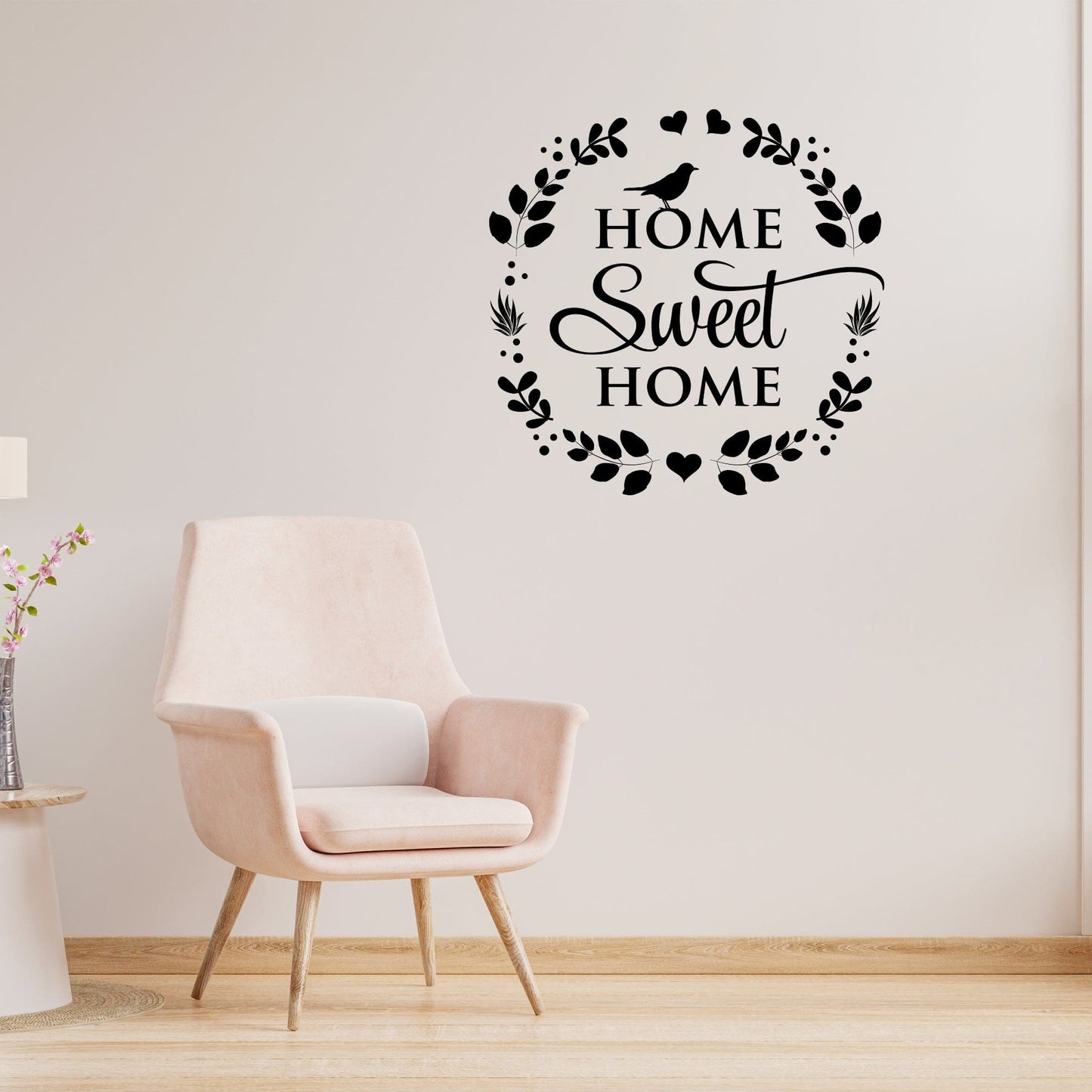 Decor - Home Sweet Home Removable Vinyl Wall Decal - Easy Peel and Stick Wall Art